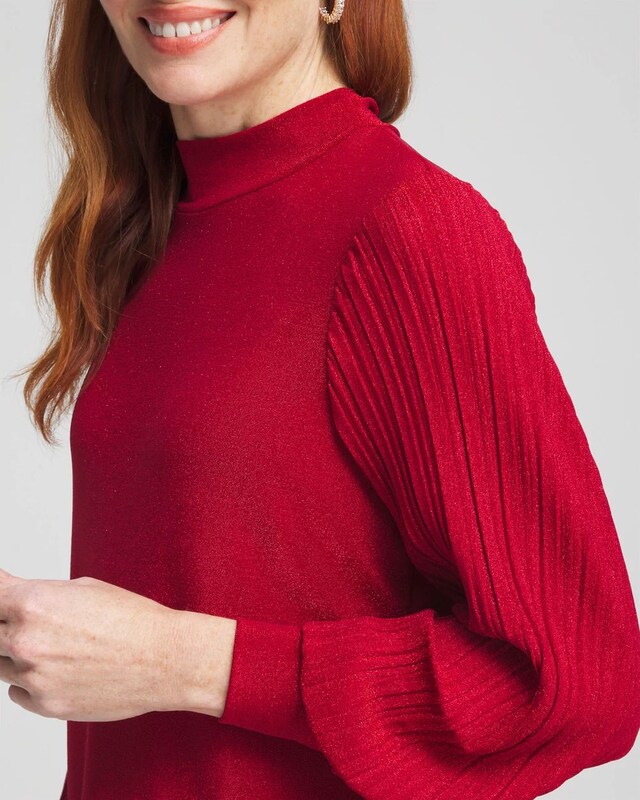 Shimmer Mock-Neck Top - image 4